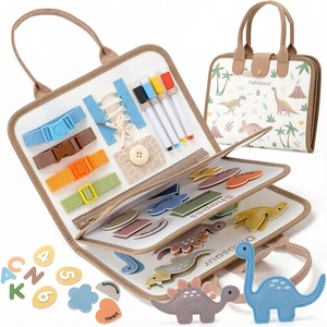<span class=keywords><strong>Livre</strong></span> sensoriel interactif <span class=keywords><strong>Montessori</strong></span> en feutre doux pour les tout-petits - Activité éducative et adapté aux voyages - Product Image 1