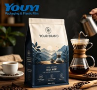 Sacs en plastique pour café OEM 250g 500g 1kg avec fermeture éclair refermable, design personnalisé imprimé pour l'emballage du café