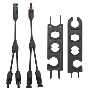 30A 4mm IP65 2 trong 1 Y Loại năng lượng mặt trời kết nối song song Cáp chi nhánh năng lượng mặt trời bảng điều chỉnh kết nối 1 đến 2 dây với công cụ cờ lê - Product Image 1