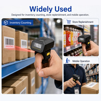 Escáner de Códigos QR Portátil YUANAIDC, Lector de Códigos de Barras Inalámbrico 1D 2D, Escáner USB con Cable 2.4G para Inventario de Almacén