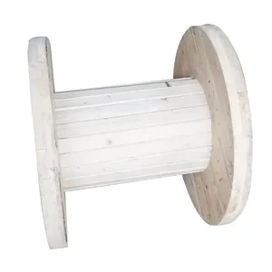 Bobina di legno cavo di legno tamburo commercio di grandi dimensioni in legno avvolgicavo