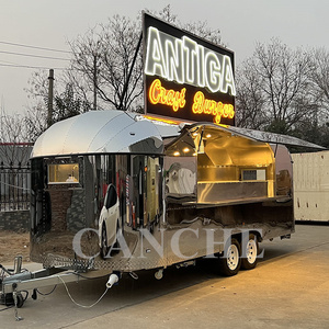 Remorque alimentaire en aluminium entièrement équipée ou vide Station de restauration Foodtruck Cocktail bar avec stockage de glace - Product Image 4