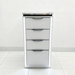 DM Professional Hair Salon <b>Storage</b> Cabinet Large Capacity <b>4</b> <b>Drawer</b> Cabinet Modern Simple Salon Tool Cabinet with LED Light Beaut - Product Image 1