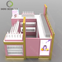 Kiosques à parfum personnalisés pour centre commercial, comptoir d'exposition élégant en verre avec éclairage LED pour la présentation de parfums, kiosque à parfum pour centre commercial