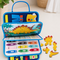 Tableau d'apprentissage Montessori portable en feutre pour tout-petits, planche sensorielle éducative pour les voyages et les jeux de motricité fine
