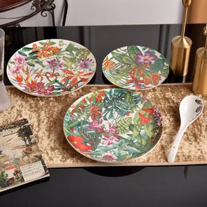 Vaisselle en Porcelaine Fine Émaillée Motif Forêt Tropicale – Sûre pour la Maison, l'Hôtel, le Restaurant, les Mariages, les Fêtes, le Café, le Dîner et la Cuisine - Product Image 4