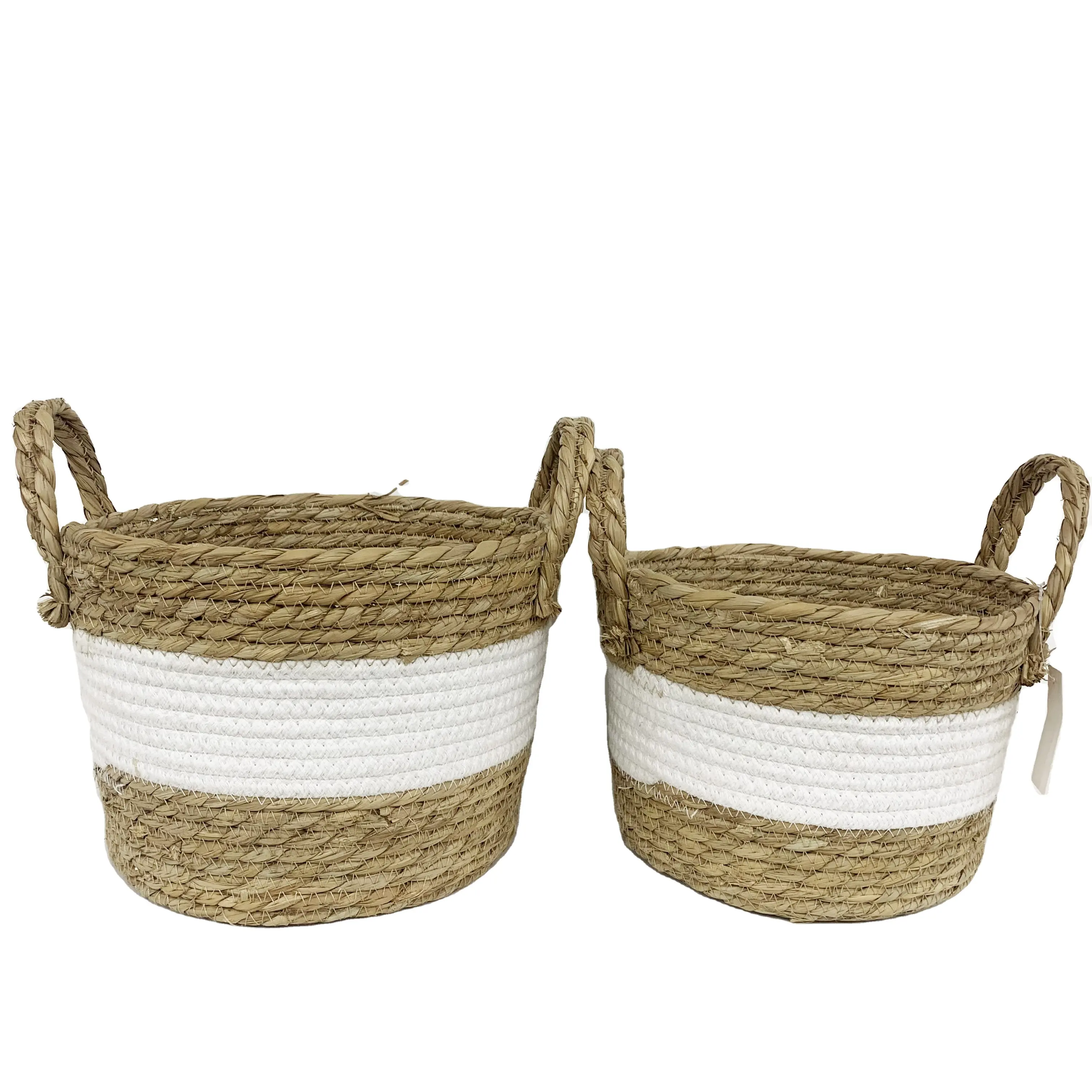 Newly Designed Hand-woven Multipurpose Basket Seagrass Natural woven storage basket baby Straw Basket