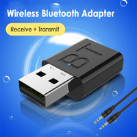 Bluetooth 5.0 Audio 2in1 Récepteur Émetteur Mini Stéréo Bluetooth AUX RCA USB 3.5mm Jack Pour TV PC Voiture Kit Adaptateur Sans Fil