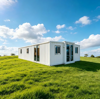 Maison conteneur extensible PuTian 40 pieds, structure en acier, mur en verre panoramique étanche, style postmoderne, installation rapide