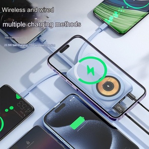 Nouvelle batterie externe de voyage 10000mah Station de charge sans fil magnétique <span class=keywords><strong>chargeur</strong></span> d'adaptateur d'alimentation Portable 20W batterie Station d'alimentation - Product Image 4