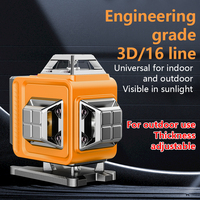 Niveau laser 3D à nivellement automatique de qualité industrielle Outil à trois plans à faisceau vert 3X360 pour l'alignement et le nivellement