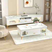 Table de salon multifonctionnelle pliable 2-en-1 style crème pour café et repas, personnalisable OEM ODM