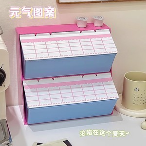 Office Desk Coffee Tea Organizer Multi Layer <b>Storage</b> <b>Box</b> For <b>Kitchen</b> Counter Snack <b>Storage</b> Blue Pink Peach Green - Product Image 2
