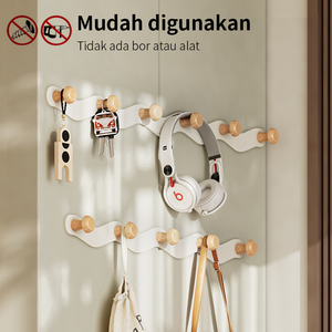 Pano.V Creative Porte-manteau mural en fer ondulé non perforé pour salon, chambre et maisons modernes - Product Image 2