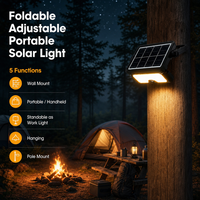 Projecteur solaire LED multi-usage pour extérieur 900LM / 7W 3000K 4000K 6000K Tout-en-un IP65 pour le camping en plein air, le jardin, le travail et l'éclairage