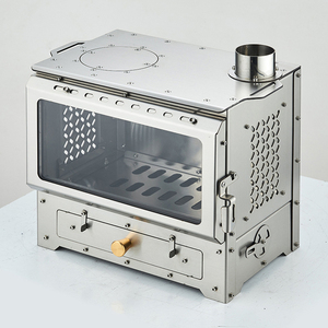 Stufa <span class=keywords><strong>a</strong></span> Legna Multifunzione in Acciaio Inox per Tende <span class=keywords><strong>da</strong></span> Campeggio, Riscaldamento per Esterni - Product Image 4