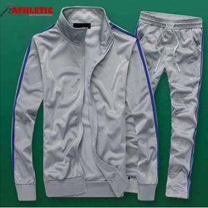 Survêtement de sport à fermeture éclair complète pour l'entraînement à la course à pied, survêtement d'hiver en coton deux pièces personnalisé de haute qualité à manches longues pour hommes - Product Image 4