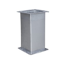 Conduit d'air rectangulaire en acier inoxydable 304 galvanisé épais avec bride co-plaquée pour cuisine d'hôtel