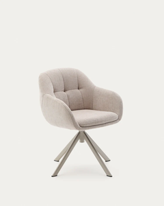 <span class=keywords><strong>Fauteuil</strong></span> de <span class=keywords><strong>salle</strong></span> <span class=keywords><strong>à</strong></span> <span class=keywords><strong>manger</strong></span> de designer moderne pivotant <span class=keywords><strong>à</strong></span> 360 degrés chaise en tissu de luxe pour café et restaurant - Product Image 5