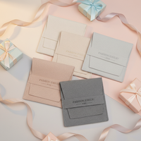 Pochette personnalisée pour bijoux, sacs à bijoux en microfibre avec rabat et boîte à bijoux avec insert de présentation