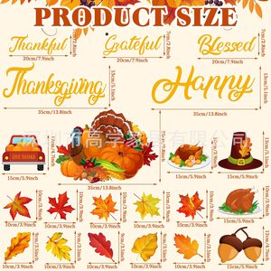 Imanes de Nevera Promocionales de Otoño y Acción de Gracias Más Vendidos, Decoraciones Transfronterizas para Puertas de Garaje y Parachoques de Automóviles - Product Image 3