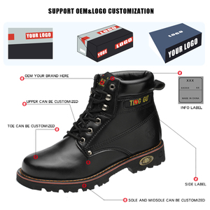 Zapatos <span class=keywords><strong>de</strong></span> <span class=keywords><strong>Seguridad</strong></span> <span class=keywords><strong>de</strong></span> Trabajo para Hombre <span class=keywords><strong>de</strong></span> Caña Alta con Punta <span class=keywords><strong>de</strong></span> Acero Amarillos, Antiaplastamiento, Antiperforación, Antideslizantes y Resistentes al Desgaste - Product Image 5