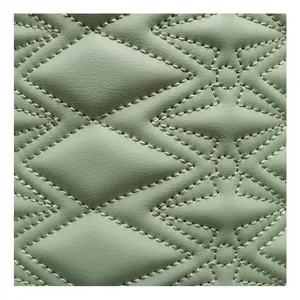 PVC PU Faux Leather Imitation Sewing Quilted Leather with Sponge For Sofa Beds Upholstery Bag