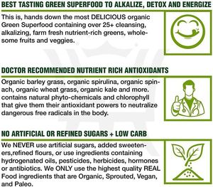 Süper yeşil Superfood tozu Premium Superfood 20 + organik yeşil sebze bütün gıdalar - Product Image 2