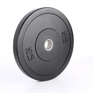 Hot Sale Fitness Gym Standard Black Rubber Bumper Weight Plates