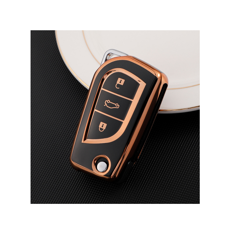 Toyota Mark X (Reiz) 3 Buttons TPU Car Key Case Cover - Protective Shell Accessory Guide