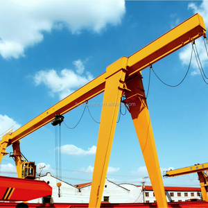 MH Single Beam Gantry <span class=keywords><strong>Crane</strong></span> Boxed <span class=keywords><strong>Frame</strong></span> a Type Legs Model 5ton Hoist Trolley untuk Dijual - Product Image 1