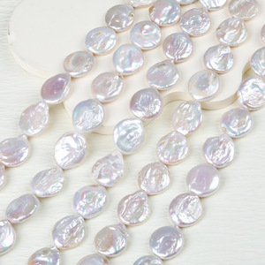 Nueva Llegada de Perlas Barrocas Naturales de Agua Dulce para Joyería DIY, Botón Ovalado en Blanco y Rosa, Disponible en Stock - Product Image 4