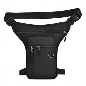 Leapfrog Latest Design <b>Large</b> Capacity Water-Proof Oxford Unisex <b>Pillow</b> Shape Waist Bag Black Crossbody Casual Sport Zipper - Product Image 1