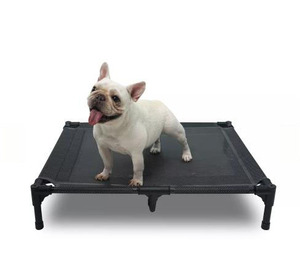 Большая водонепроницаемая черная кровать для собак с алюминиевой рамой - Product Image 1