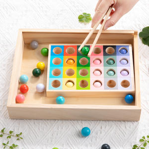 Arc-en-ciel <span class=keywords><strong>Montessori</strong></span> en bois couleur tri correspondant jouet Clip perles jeu de société pour bébé capteur jouets <span class=keywords><strong>6</strong></span> à 12 <span class=keywords><strong>mois</strong></span> - Product Image 4