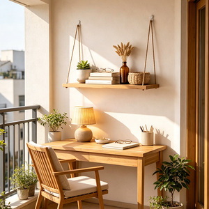 Étagère murale en macramé bohème, support de rangement mural en bois naturel, organisateur rustique style ferme - Product Image 3