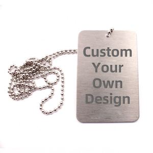 Cheap Personalized Silver-Plated Modern Metal <b>Dog</b> <b>Tags</b> with UV Printing Customizable Blanks for Engraving and Sublimation - Product Image 1