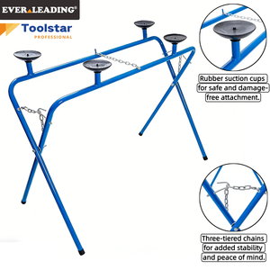 Support de <span class=keywords><strong>pare</strong></span>-<span class=keywords><strong>brise</strong></span> métallique robuste avec 4 ventouses en caoutchouc, design pliable en X, table de travail réglable pour l'automobile - Product Image 1