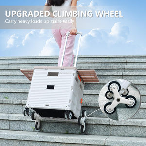 <span class=keywords><strong>Carrello</strong></span> spesa pieghevole multifunzionale per scale, contenitore portatile <span class=keywords><strong>con</strong></span> <span class=keywords><strong>ruote</strong></span>, costruzione in plastica resistente e durevole - Product Image 3