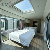 JJM Luxury Maison mobile préfabriquée moderne à 2 chambres, type capsule spatiale, pour usage hôtelier, structure en acier galvanisé, durée de vie de 20 à 30 ans