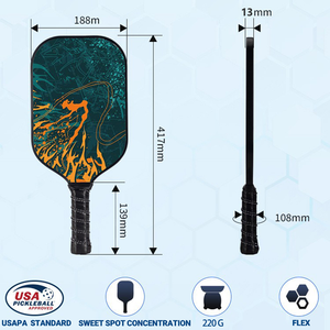 Paleta de Pickleball de Fibra de Carbono T800, Aprobada por la USAPA, Cara de Grafito, Paleta de Pickleball de Madera para Entretenimiento - Product Image 2