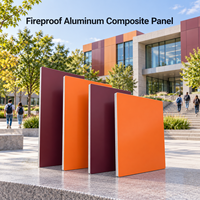 Panneau composite en aluminium ignifuge 1220x2440mm, gris métallisé, panneau ACM pour murs décoratifs en showroom
