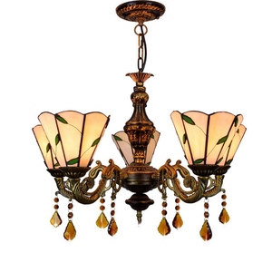 Pendel leuchte Glas Pendel leuchten Einfache Blatt Kronleuchter und Lampen Buntlampe Hohe klassische antike Beleuchtung Tiffany - Product Image 6