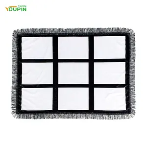 Wholesale Blanks 30x40 Inches Baby Blanket 100% Polyester Flannel Fleece 9 Panel Sublimation Blanket