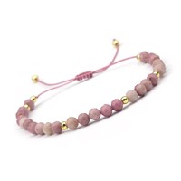 Bracelet ajustable tressé classique en perles de pierre naturelle d'agate de 4 mm, vente en gros, pour hommes et femmes, à porter au quotidien, cadeau de vacances, bijoux