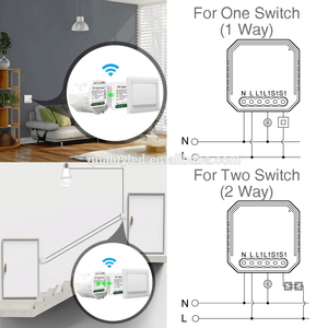 Interruptor Inteligente para Automatización del Hogar, Conectado a <span class=keywords><strong>Internet</strong></span>, 10A, Material de PC, Interruptor de Alimentación de 220V, Módulo de Interruptor WiFi Mini de 1 Canal - Product Image 5