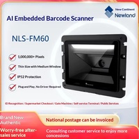 Lecteur de codes-barres USB intégré NLS-FM60 noir, garantie 10 ans, en stock, pour caisses de supermarchés, bornes de libre-service et armoires.