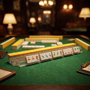 Jeu de Mahjong OEM ODM, style américain, 166 tuiles en acrylique de qualité supérieure avec design, couleur et motif personnalisés - Product Image 1