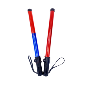 Bâton de signalisation routière à LED rouge et bleue rechargeable pour la gestion de la circulation - Product Image 1