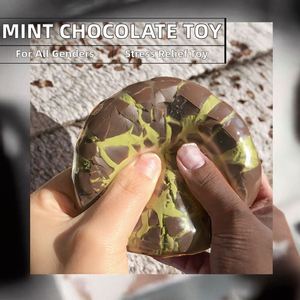 2026 New Mint Dark Chocolate Crispy Handmade <b>Ball</b> Tpr <b>Squeeze</b> Wax Toy Stress Relief Creative Gift for 14 Years & up - Product Image 3